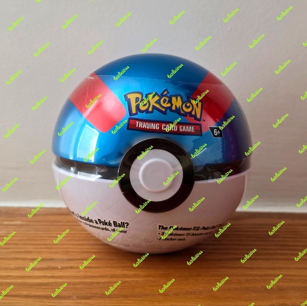 POKÉMON TCG: POKÉMON POKÉ BALL A GREAT BLUE RED TIN TRADING CARD